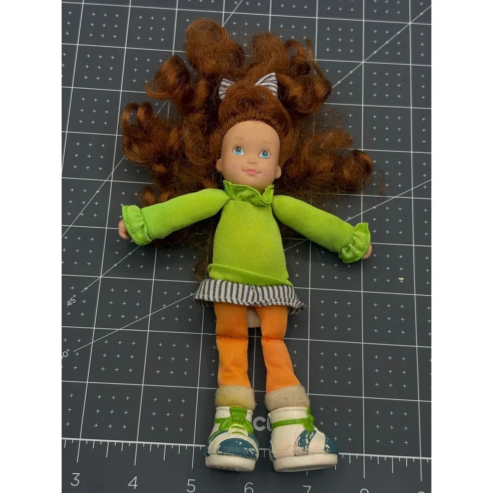 Vintage PK Pound Kids Doll Tonka 1980s Auburn Hair Neon Green Top Orange Legging